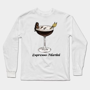 Espresso Martini Cocktail Mermaid Long Sleeve T-Shirt